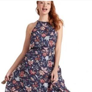 Old Navy Women's blue floral halter maxi dress - X Small